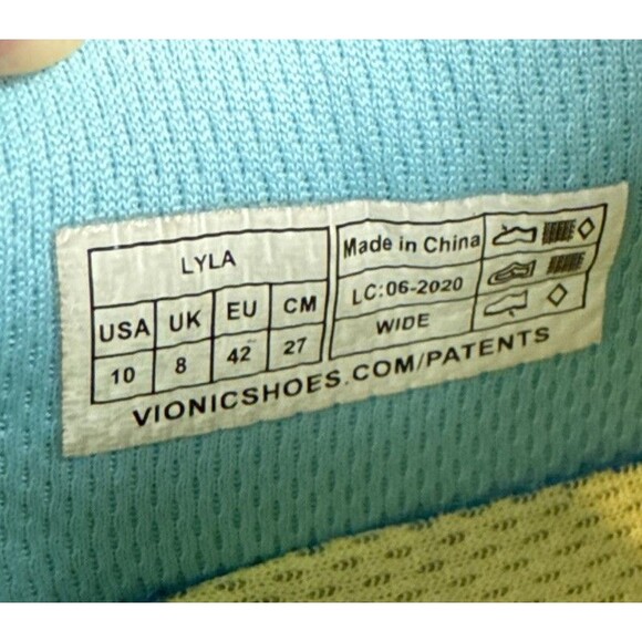 Vionic Lyla Women’s Size 10 Wide Gray Mesh Walking Shoes with Teal Laces - Picture 3 of 11